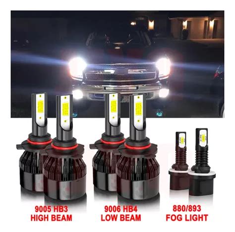 Kit De Focos Led De Luz Alta Baja Para Chevrolet Meses Sin