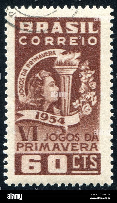 BRAZIL CIRCA 1954 Stamp Printed By Brazil Shows Christmas Circa