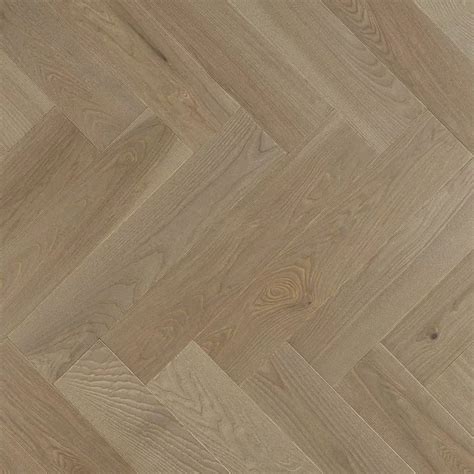 Zenia Ash Herringbone Wire Brushed Solid Hardwood Solid Hardwood