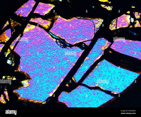 Polarized Light Micrograph Of A Thin Section Of The Meteorite Jepara