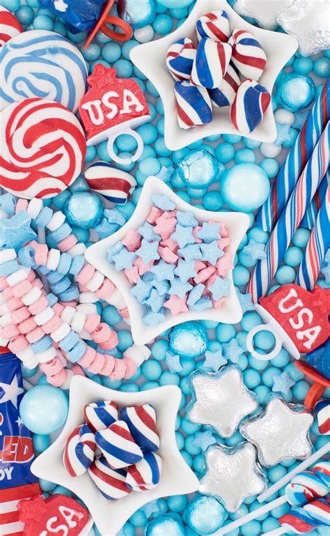 Red White And Blue Patriotic Candy Board Cutefetti