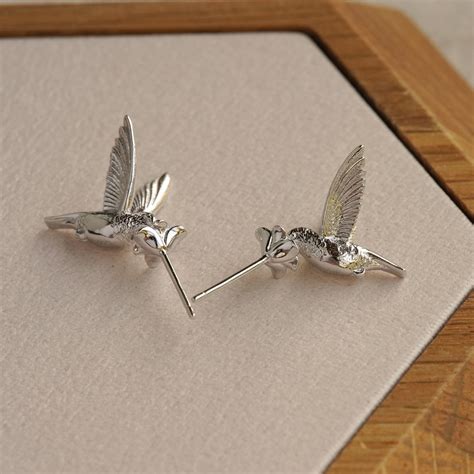 Kolibri Ohrring Vogel Ohrring Stud Kolibri Schmuck Kolibri Etsy De