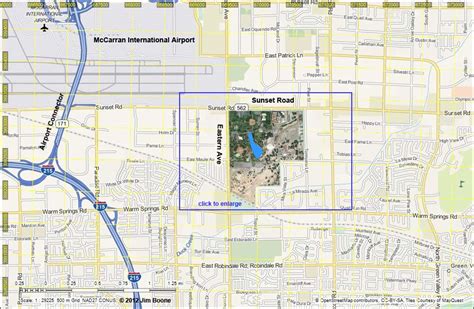 Birding Around Las Vegas Sunset Park Area Map