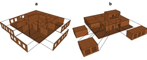 Modular Mass Timber Systems A Planar And B Volumetric Download Scientific Diagram