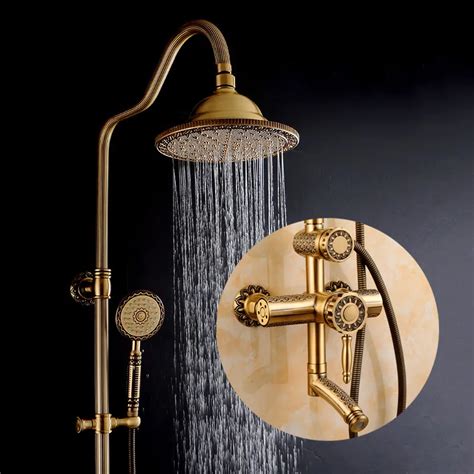 Shower Faucets Luxury Bath Shower Sets Bathroom Wall Mounted Hand Held