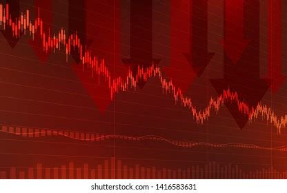 Abstract Financial Chart Downtrend Line Graph Stock Vector Royalty