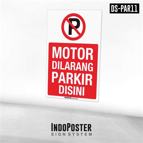 Stiker Sign Rambu Motor Dilarang Parkir Disini Lazada Indonesia