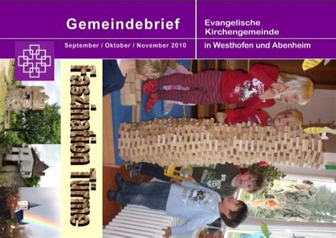 Gemeindebrief Evangelische Evangelische Kirchengemeinde