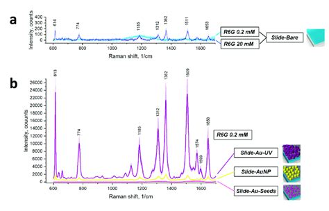 Raman And Sers Of Rhodamine 6g R6g On Planar Glass Substrates A