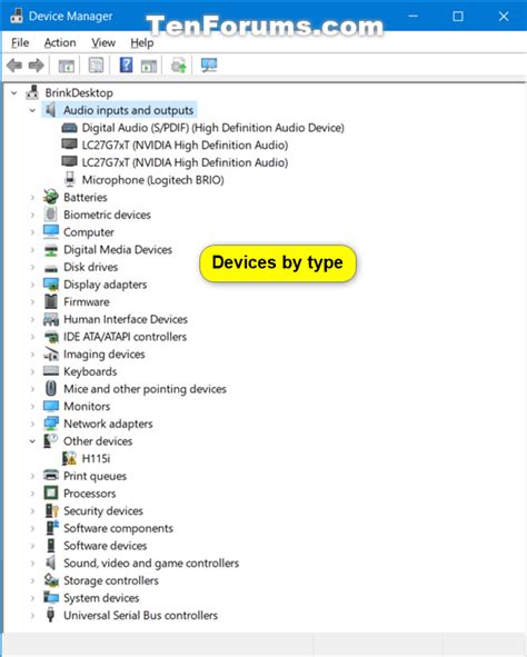 How To Change Device Manager View Mode In Windows 10 Tutorials