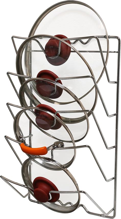 Amazon 8 Layers Of Adjustable Pot Lid Organizer Rack For Cabinet