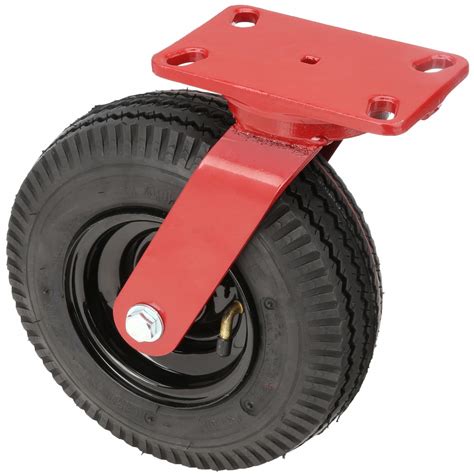 HAMILTON Pneumatic Plate Caster Swivel 480 Lb 10 In Wheel Dia