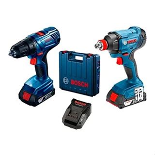 Kit Parafusadeira E Furadeira Bosch Gsb Li Chave De Impacto Gdx