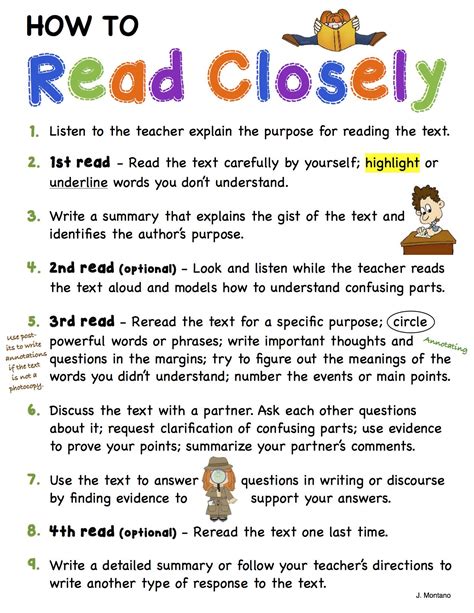 Gr 3 5 ~ Some Recommended Steps For Doing Close Reading Close Reading Worksheets Close