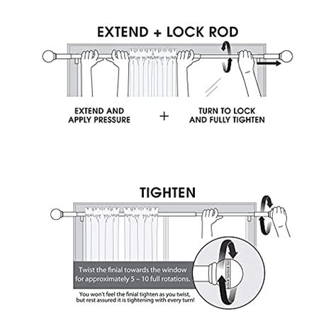 Maytex Window Curtain Rod Easy Install Twist And Shout Telescoping