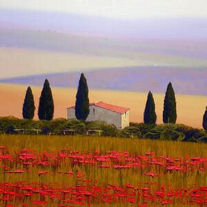 Tuscany Painting Big Sunflowers Toscana Painting By Bruno Chirici