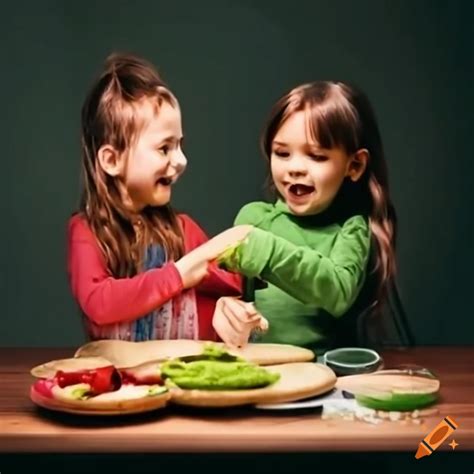 Girl Serving Fruits And Vegetables On A Table On Craiyon