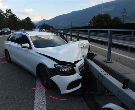 Mels Sargans Drei Unf Lle Auf Der Autobahn A Eine Person Leicht