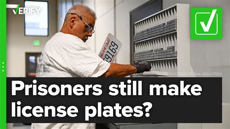 Prisoners In The U S Make License Plates Other Items