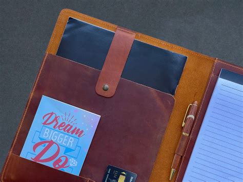 Personalized Leather Portfolio Legal Pad Portfolio For Men Etsy