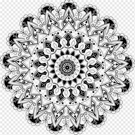 Mandalas florales icono signo engañoso círculo simétrico contorno png