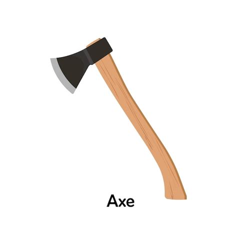 Premium Vector Axe Color Illustration Flat Vector Work Tool For