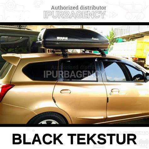 Jual Paket Roof Box Whale Freeway Cross Bar Fix Jepit Body Black