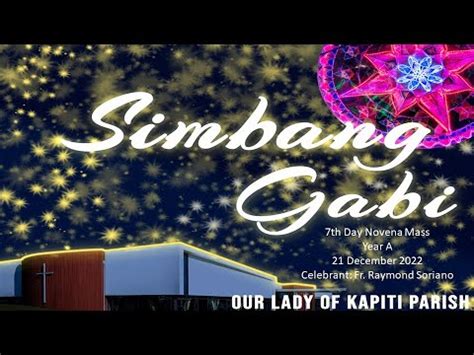 20221221 Simbang Gabi 7th Day Novena Mass YouTube