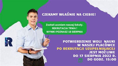 ÓSMOKLASISTO ZOSTAŃ UCZNIEM NASZEJ SZKOŁY ZŁÓŻ DOKUMENTY ZGODNIE Z