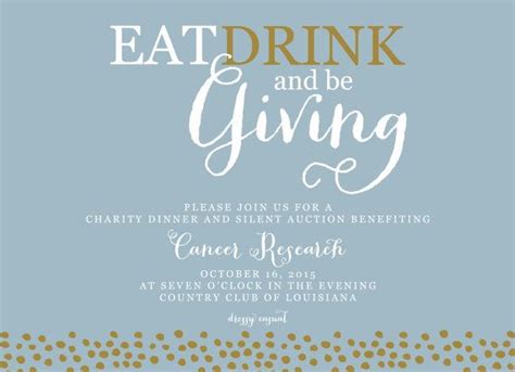 Eat Drink And Be Giving Fundraiser Fundraising Silent Auction