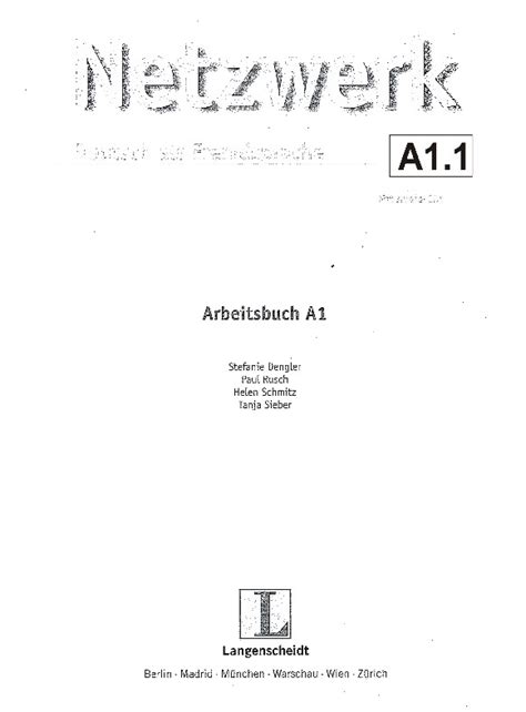 Netzwerk A1 1 Arbeitsbuch PDFCOFFEE