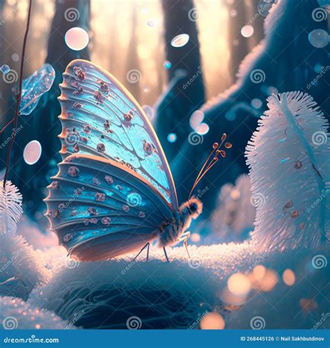 Snow butterfly stock photo. Image of gorgeous, looks - 268445126