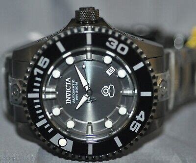 Invicta Men S Grand Diver Automatic Grey Dial Black Stainless Steel