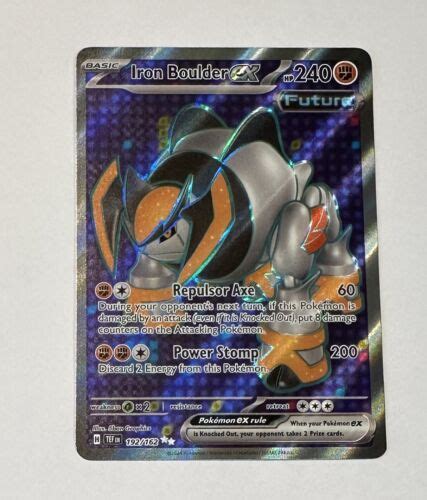 Pokémon Temporal Forces Iron Boulder ex Full Art Ultra Rare English 192