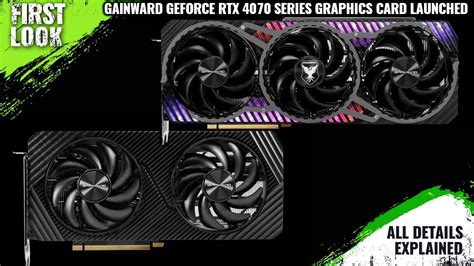 Gainward GeForce RTX 4070 Phoenix Panther Ghost Series Launched