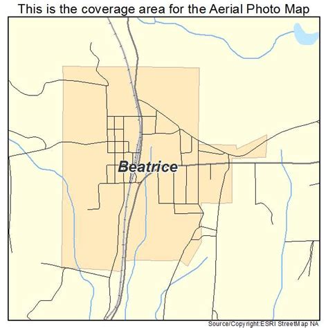 Aerial Photography Map Of Beatrice Al Alabama