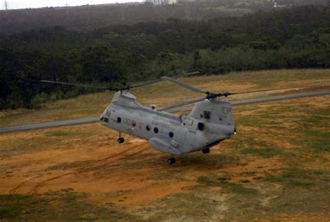 A Us Marine Corps Usmc Ch Sea Knight Helicopter Assigned To Marine