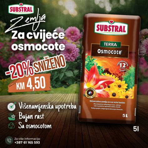 SUBSTRAL Zemlja za cvijeće 5l Osmocote