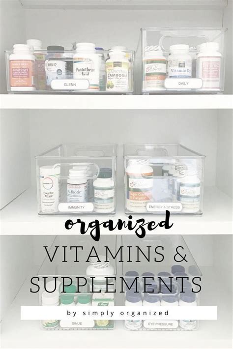 Organized Vitamins And Supplements By Simply Organized