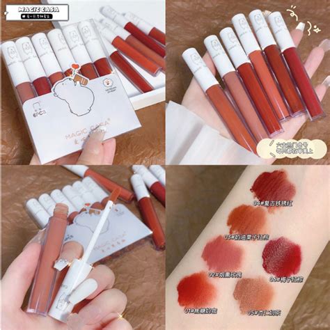 Pcs Set Lip Tint Set Waterproof Lipstick Set Matte Lipgloss Tint Set