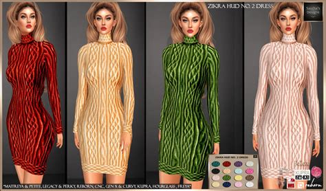 Second Life Marketplace Sas Zikra Hud No 2 Dress Mb 16 Colors