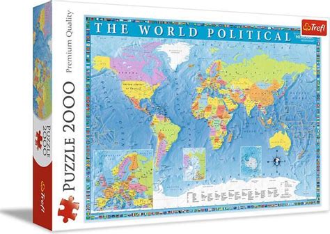 Trefl 2000 Piece Jigsaw Puzzle, Political Map of the World , puzzle ...