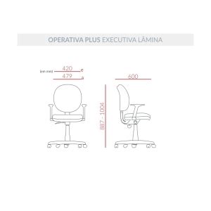 Cadeira Operativa Plus Executiva C Base L Mina Plaxmetal