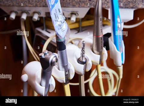 Professional Dental Instruments In Clean Office Setup Stock Photo Alamy