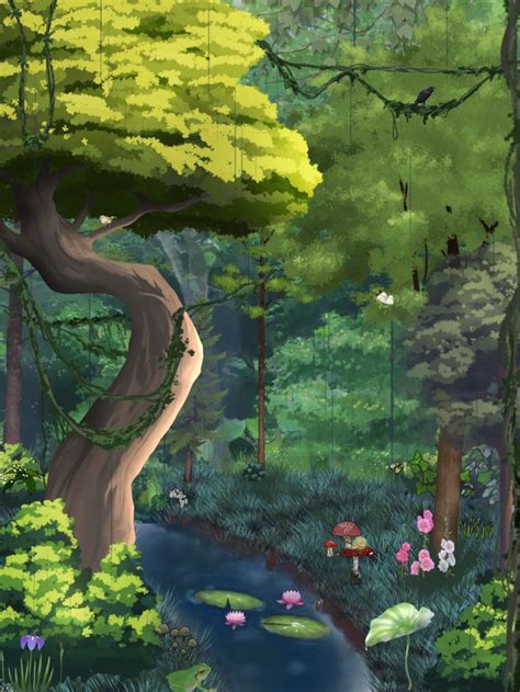 Mystical forest | Mystical forest, Forest drawing, Nature drawing