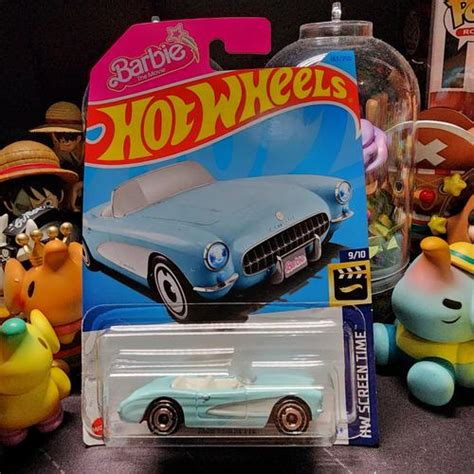 Jual Hot Wheels Screen HW Screen Time Barbie The Movie Corvette