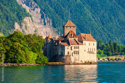 Chateau Chillon Castle In Switzerland Stock Photo Adobe Stock