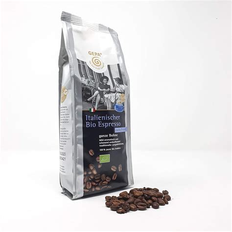 Gepa Italienischer Bio Espresso Entkoffeniert 1 Kg 4x250 Gramm Ganze