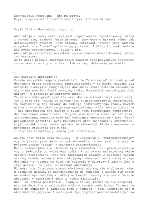 Kwantologia 11 8 Abstrakcja Czyli Co PDF