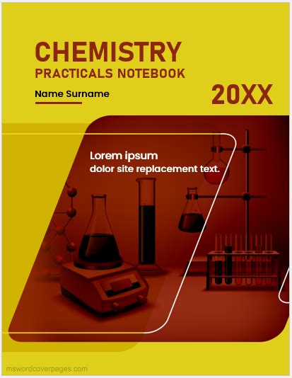 Chemistry Practical Notebook Cover Pages Download And Edit